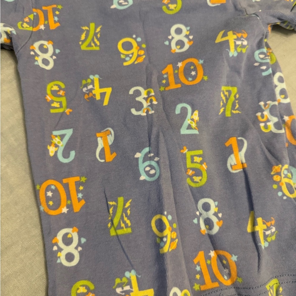 Old Navy Kids Pajama Set - Blue with Multicolor Numbers